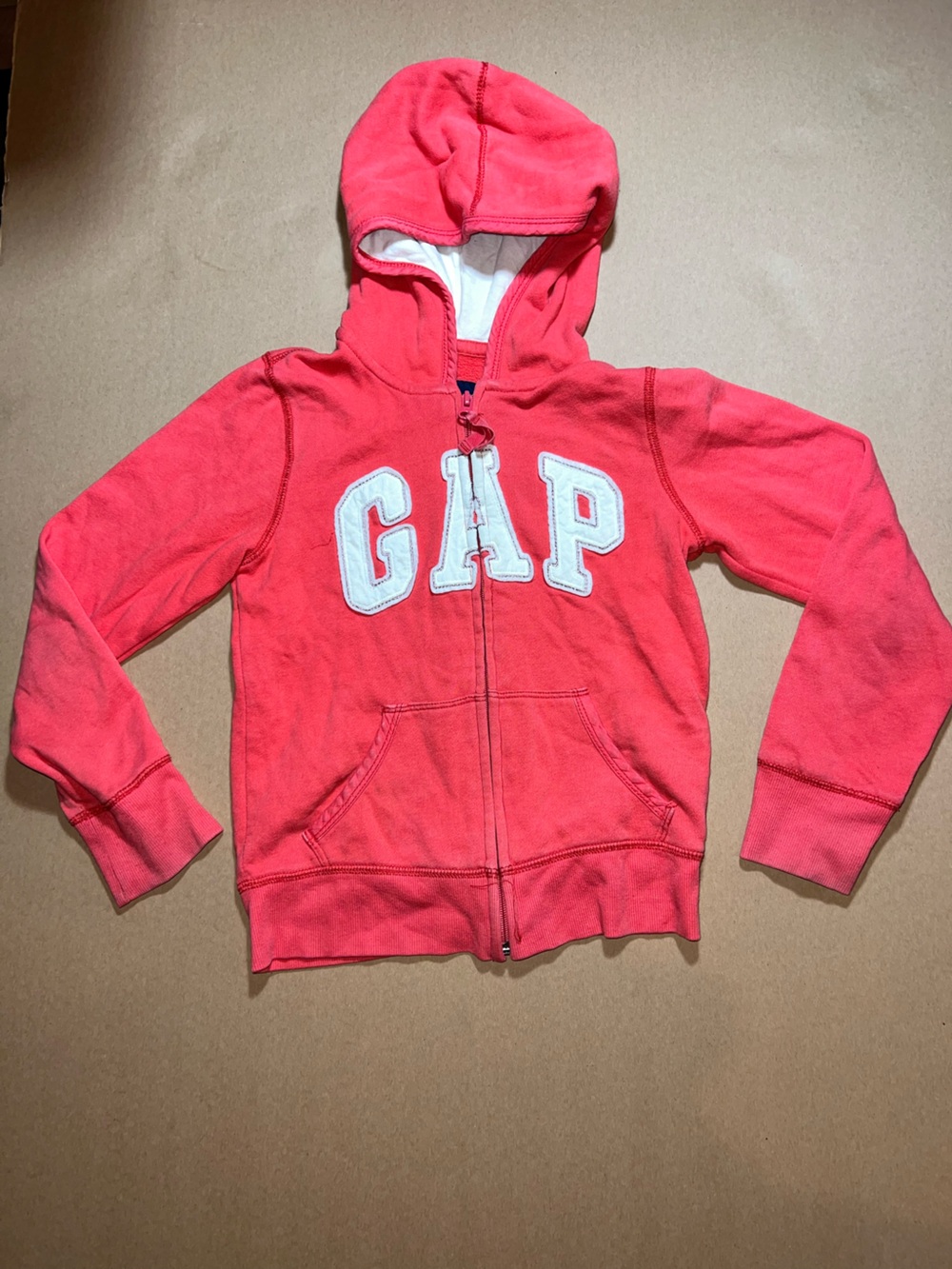 GAP Kids Coral-Red Zip Hoodie